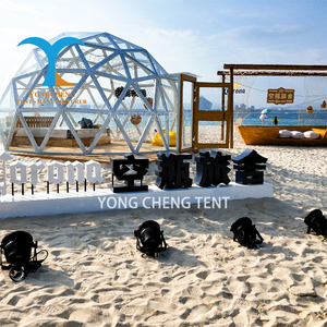 Glamping esterno chiaro Igloo House 6m tenda a cupola di vetro con Base per campeggio e Resort Hotel - Product Image 2