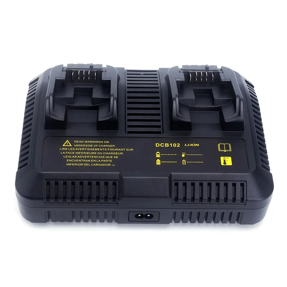 J047 DCB102 Dual Battery Charger 3A Quick Charging 2 Ports for 12V max and 20V MAX Dewalts Li ion Battery DCB204 Universal Plug