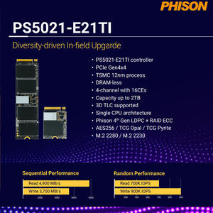 Phison PS5021-E21TI E21TI PCIe Gen 4x4 M2 2230 2280 sanayi için endüstriyel SSD Gen4 katı hal sürücüler - Product Image 2