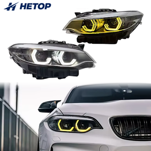 Faro HETOP F22 2014-2021 Bicolore Giallo e Bianco, Aggiornamento Serie 2 DRL Ikon M2 LED LCI con Occhio d'Angelo per BMW - Product Image 1