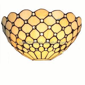 Lampe murale LED de luxe de style Tiffany, design européen, 12 pouces, semi-fait main, verre teinté élégant, 2700K blanc chaud, chambre/salon - Product Image 6