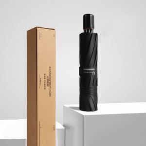 Parapluies inversés promotionnels personnalisés avec logo, modernes, en pongé, portables, à ouverture manuelle, pliables en trois, pour la vente en gros - Product Image 3
