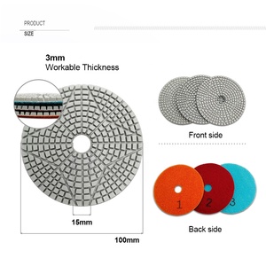 4 pouces/100mm haute efficacité sol en marbre 3 étapes diamant tampon <span class=keywords><strong>de</strong></span> polissage <span class=keywords><strong>disque</strong></span> <span class=keywords><strong>de</strong></span> polissage tampons <span class=keywords><strong>de</strong></span> polissage pour granit pierre quartz - Product Image 5