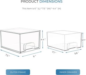 Lot de 4 contenants transparents empilables pour dosettes de lessive et distributeurs de feuilles de séchage, support de rangement pour tiroirs de buanderie - Product Image 3