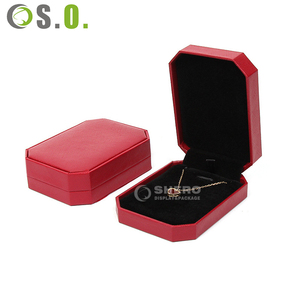 High End Octagon Imitation Leather Paper <b>Jewelry</b> Gift Box Factory Direct Custom Logo Ring Necklace Box Bulk Supply - Product Image 1