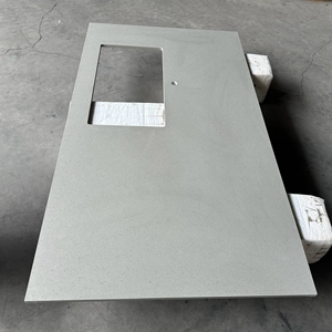 Encimeras de Cocina de Cuarzo Gris Personalizadas, Encimeras de Piedra Artificial para Baño - Product Image 3