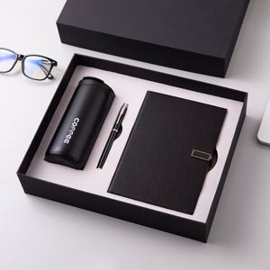 Nuevo Set Empresarial Innovador: Taza de Café de Acero Inoxidable 304 de 400 ml con Cuaderno Magnético de Tapa Cuadrada y Bolígrafo para Clientes - Product Image 1