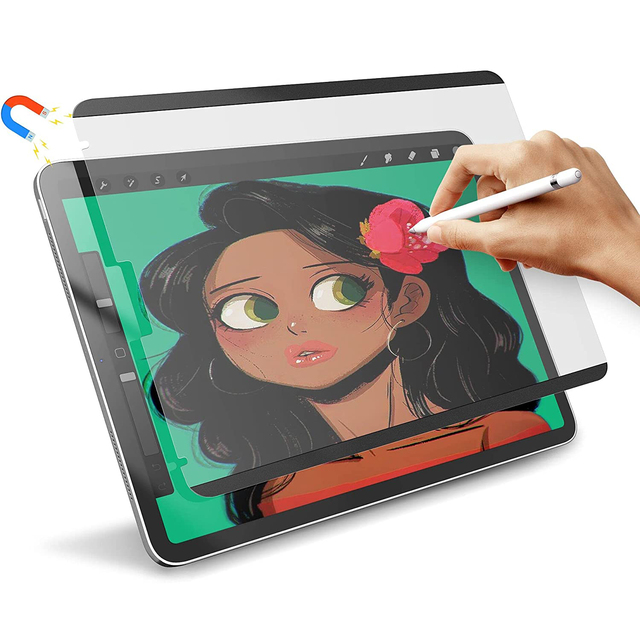Removable Magnetic Paper Feel Like Matte Screen Protector Anti-Glare Paper Feeling Screen Film for iPad Pro 11" 3//4/5