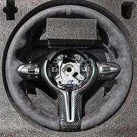 Volant de voiture en fibre de carbone et daim pour BMW F10 F11 F12 F22 F30 F31 F32 F33 F34 F83 F85 F20 E90 X3 X4 X5 X6 Série F