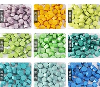 Perles de cire à cacheter de couleurs assorties 500g pour sceau à cire, poignée en bois, artisanat en laiton rétro, utilisation pour enveloppes