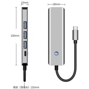 5 in 1 USB ฮับ4K 60Hz HDTV 100W อะแดปเตอร์เชื่อมต่อแท่นชาร์จเร็วสำหรับ MacBook pro/air iPad แล็ปท็อป - Product Image 2