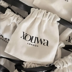 Luxury Business <strong>Personalised</strong> Organic Cotton <strong>Drawstring</strong> Packing/Shoe Dust <strong>Bag</strong> - Product Image 2