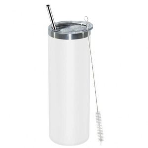 Nuevo Vaso de Acero Inoxidable de 20oz para Sublimación, Vaso Recto de Doble Capa con Aislamiento y Pajita - Product Image 3
