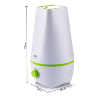 Humidificateur portable RAF R.12001 20W 2,2L, sortie de brume à 360 degrés, réglage infini de la brume, humidificateur d'air pour la maison et le bureau