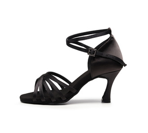 <span class=keywords><strong>Chaussures</strong></span> de danse latine pour femmes en satin, talons hauts professionnels pour Tango, Valse, Danse de salon, Salsa - Product Image 6