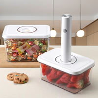 Ensemble de boîtes hermétiques transparentes KZR, boîte de conservation sous vide rectangulaire pour viande, récipient de conservation sous vide pour aliments
