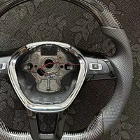 Volant sport en fibre de carbone avec LED, 40 mm/35 mm, pour VW Golf 7, Passat B8, Amarok V6, Plug and Play