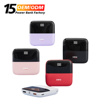 Cadeaux OEM/ODM très demandés, batterie externe portable 10000mAh avec affichage numérique USB C 20W, charge rapide PD22.5W, chargeur rapide