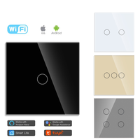 Interruptor de pared inteligente Touchmi con Wifi Alemania Socket Nuevo diseño Zigbee Panel de vidrio para el hogar para el Hogar Inteligente