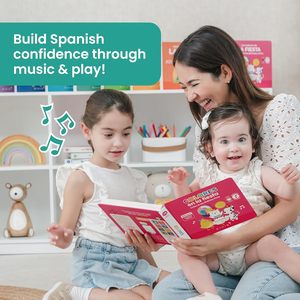 Livre en carton interactif musical bilingue personnalisé pour les tout-petits de 1 à 3 ans, apprentissage des couleurs, <span class=keywords><strong>espagnol</strong></span>, anglais - Product Image 5