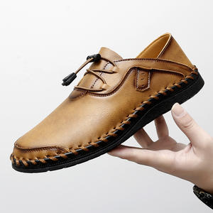 <span class=keywords><strong>Scarpe</strong></span> Casual in pelle di <span class=keywords><strong>grandi</strong></span> dimensioni cucite a mano per <span class=keywords><strong>scarpe</strong></span> da <span class=keywords><strong>uomo</strong></span> Casual Business traspiranti primavera ed estate - Product Image 4