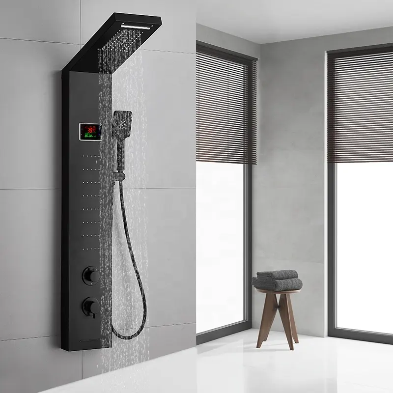 Shower Panel Led Rainfall Waterfall Shower Sanitary And Bathroom Equipment Thermostatic