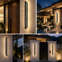 Lampu Dinding Tenaga Surya Modern Tahan Air LED untuk Rumah, Teras, Balkon, Lampu Dinding LED Dekoratif Eksterior