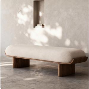 Clothing Store Dressing Room <b>Bench</b> Sofa <b>Bed</b> <b>End</b> <b>Bench</b> Household Stool Comfortable Lamb Wool Shoe Changing <b>Bench</b> Adult Use - Product Image 2