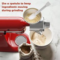 Accessoire moulin à grains pour batteur sur socle KitchenAid en acier inoxydable, broyeur 9 niveaux pour farine et grains de café, pour avoine, maïs, millet, blé