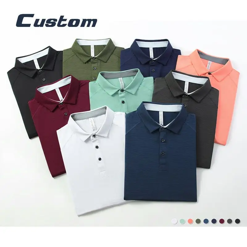 Toptan özel baskı nakış logosu erkekler üniforma gömlek Polo düz boş % 100 pamuk Polyester süblimasyon Golf Polo gömlek