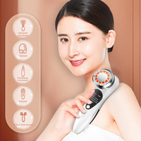 Masseur facial ultrasonique 300 kHz, vibration de la peau, réparation, lissage, soin, refroidissement, chauffage, soin des pores en profondeur, appareil tonifiant 470 nm