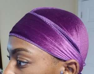 Zachte Fluwelen Drievoudig Gestikte Durags Voor Mannen En Vrouwen Lange Dubbele Brede Bandjes Zijdeachtige Durag Voering Voor Vrijetijdskleding - Product Image 3