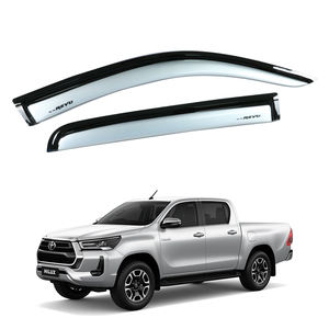 Protector de Ventana de Dos Tonos Negro Cromado Personalizado, Visera para <span class=keywords><strong>Puerta</strong></span> de Auto, Visera para Lluvia, Visera para <span class=keywords><strong>Sol</strong></span> para Accesorios HILUX <span class=keywords><strong>VIGO</strong></span> REVO - Product Image 3