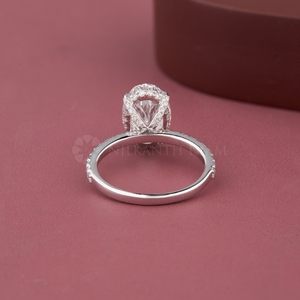 Anillo de diamantes de alta calidad con corte redondo y pavé, banda de diamantes creados en laboratorio, anillo de diamantes finos para mujer de proveedor indio. - Product Image 3