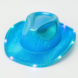 หมวก<span class=keywords><strong>คาวบอย</strong></span>เรืองแสง LED ผ้าโฮโลแกรมสีรุ้ง สำหรับเดินทางและกิจกรรมกลางแจ้ง ขายส่ง - Product Image 6