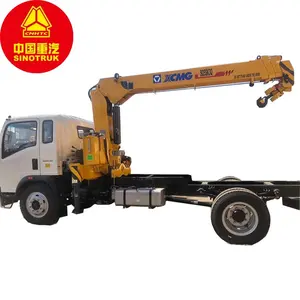 HOWO 4X2 160HP 5Ton Mounted Crane Truck Telescopic Boom Crane 8Ton Truck