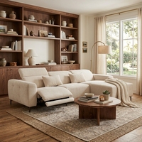 Canapé d'angle modulable en tissu pour home cinéma, canapé d'angle de luxe réglable en forme de L, mobilier de salon avec mousse à mémoire de forme