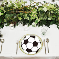 DAMAI Fournitures de fête pour la première communion chrétienne, décoration de table, croix dorée avec branche d'olivier, serviettes en papier jetables
