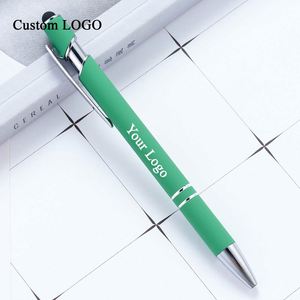 Bolígrafo de Metal con Punta de Stylus y Logotipo Personalizado, Venta Directa de Fábrica, Pedido al por Mayor, con Recubrimiento Suave al Tacto - Product Image 1