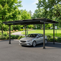 Abri solaire en aluminium avec structure résistante à la rouille pour la protection des véhicules et la production d'énergie renouvelable