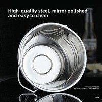 Ember Es Batu Portabel Komersial Desain Minimalis Modern Bahan Stainless Steel Tebal untuk Bir Anggur Merah