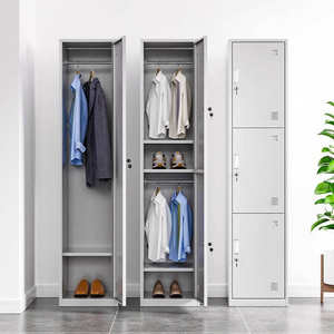 Armario <span class=keywords><strong>de</strong></span> Acero Económico <span class=keywords><strong>para</strong></span> Dormitorio, Mueble <span class=keywords><strong>de</strong></span> Almacenamiento con Cerradura <span class=keywords><strong>para</strong></span> Dormitorio, Armario <span class=keywords><strong>para</strong></span> Personal <span class=keywords><strong>de</strong></span> Oficina, Uso Doméstico - Product Image 5