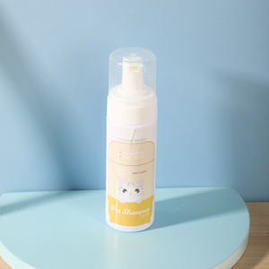 Venta al por mayor caliente conejo perro gato mascota plástico seco limpiar champú botella sin agua para perro champú con bomba <span class=keywords><strong>de</strong></span> espuma - Product Image 3