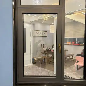 Modern ev metal fiberglas alüminyum alaşım kanatlı pencere