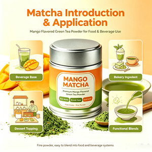 BoLin Thé Matcha de Haute Qualité Sans Impuretés, Matcha Cérémonial, Poudre de Matcha à la Mangue - Product Image 5