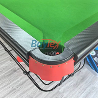 Venta caliente chino negro 8 bolas estilo 9 pies Heyball mesa de billar para uso en el Club
