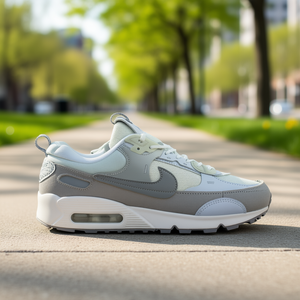Zapatillas Nike Air Max 90 Futura Retro para Mujer, Primavera, Moda, Color Blanco Summit, Gris Lobo, Parte Superior de Malla, Entresuela de EVA, Suela de Goma, Talla L - Product Image 2