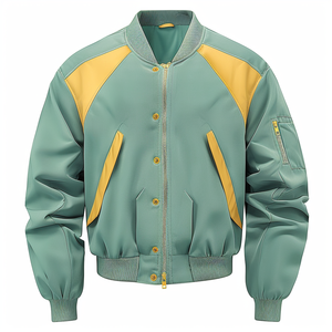 StreetLux Vente en gros 100% Polyester Color Block Baseball Manteau épais Veste Hommes Hiver Imperméable Personnaliser Bomber Vestes - Product Image 2