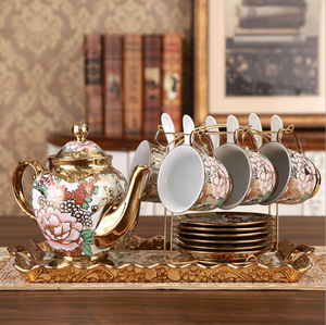Complete <b>Set</b> of European-style Bone China Ceramic Cup and Saucer <b>Tea</b> <b>Set</b> <b>Tea</b> Cup Home Coffee Cup Sett - Product Image 6