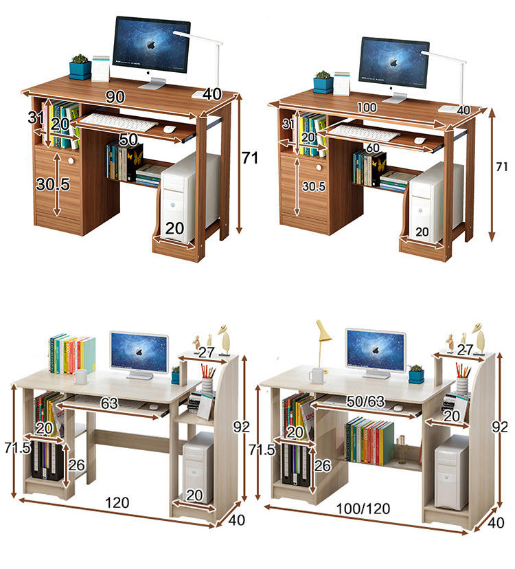Customized Modern Student Wooden Computer Study Table for Adult Simple ...